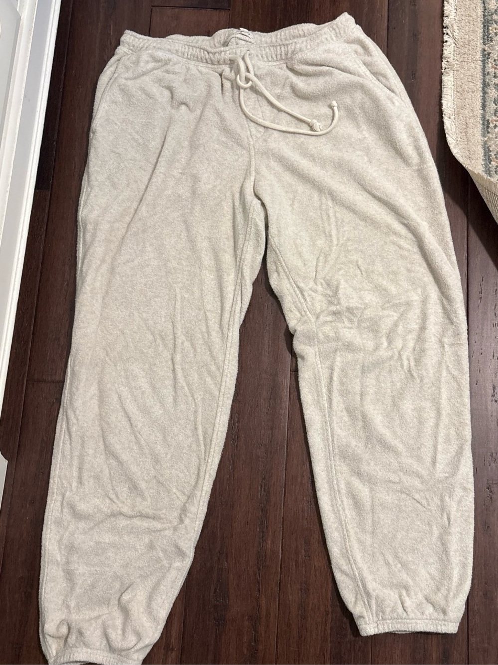 Aerie Always and Forever Real Jogger Pants in Cream Medium